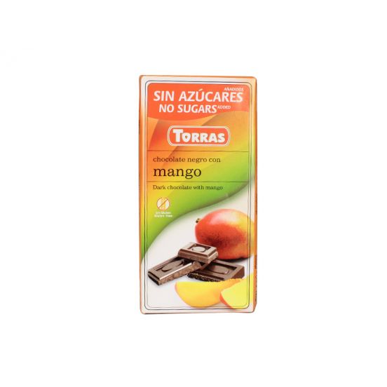  TORRAS HOZZÁADOTT CUKOR NÉLKÜL ÉTCSOKOLÁDÉ MANGÓS 75G TORRAS HOZZÁADOTT CUKOR NÉLKÜL ÉTCSOKOLÁDÉ MANGÓS 75G